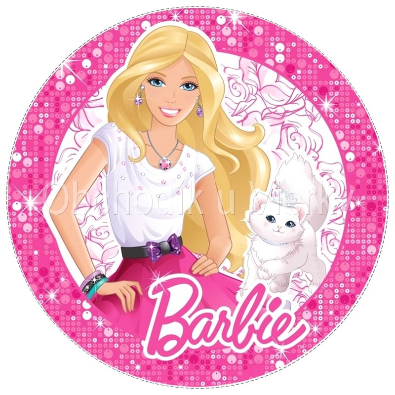 Jedlý obrázok Barbie č.8007,12